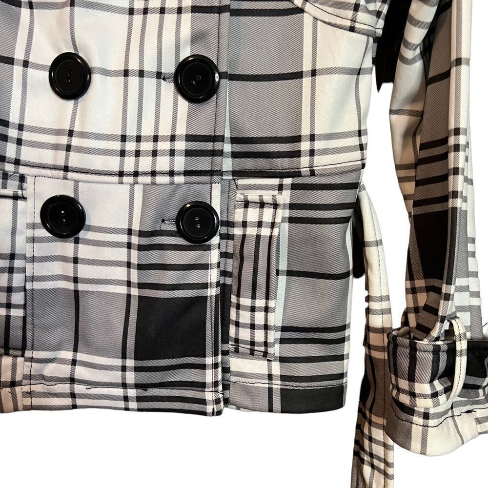 Miss Ashley black & pattern coat with belt - Picture 5 of 13
